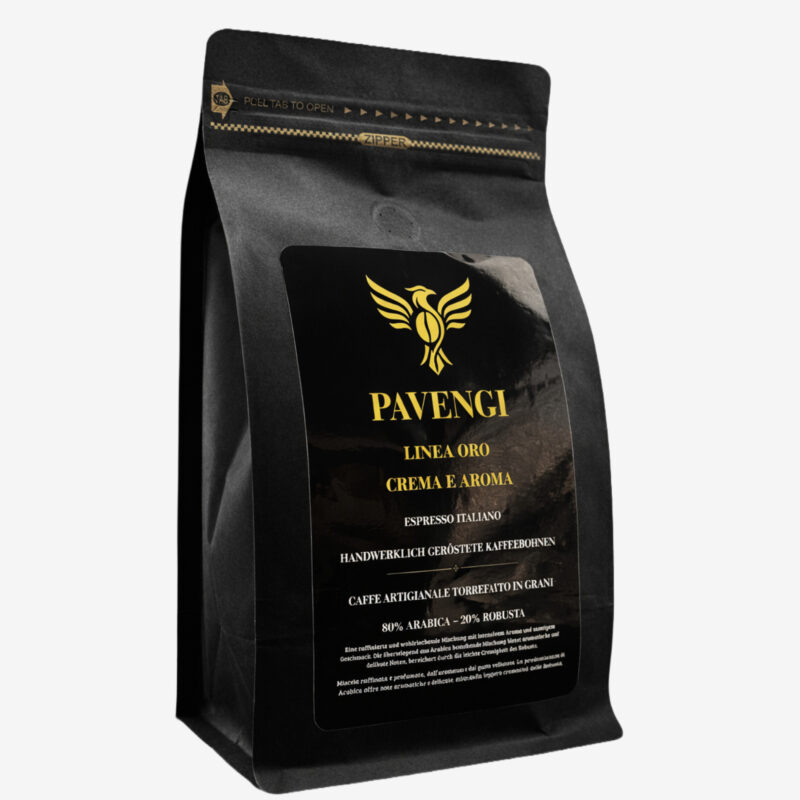 Pavengi Crema e Aroma Espresso Kaffee ganze Bohnen 80% Arabica 20% Robusta