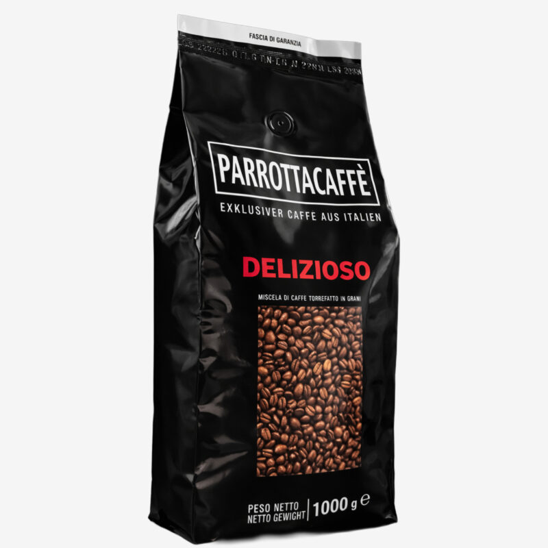 Parrottacaffe Delizioso Kaffee ganze Bohnen milde Espresso Mischung