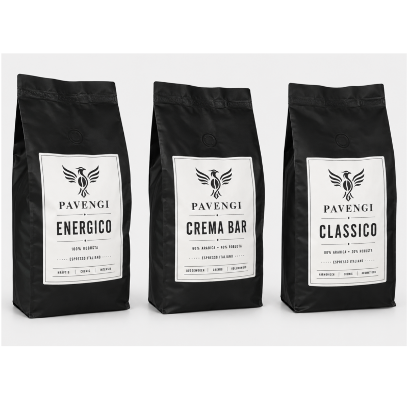 Pavengi Probesortiment Classic – Energico, Crema Bar und Classico